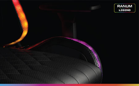 Crna gaming stolica sa LED svjetlima