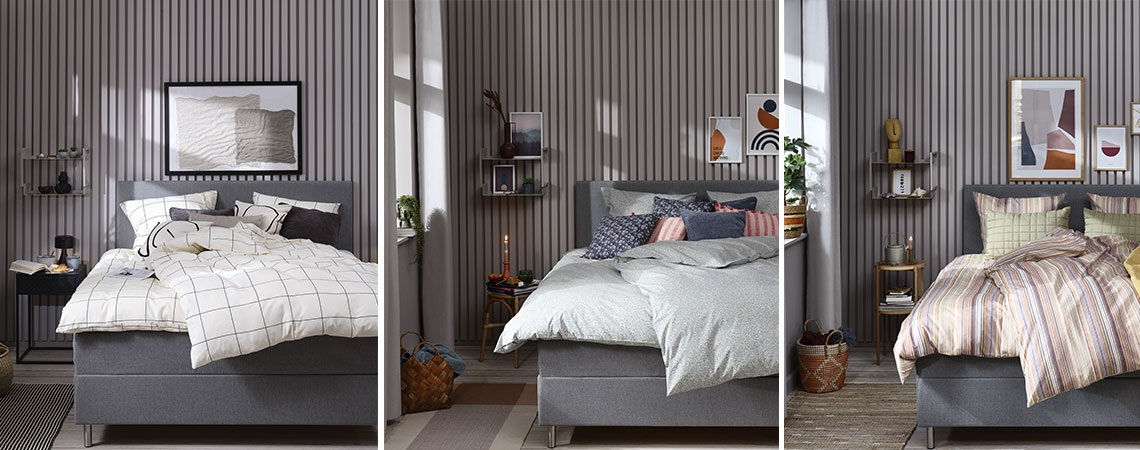 Spavaća soba uređena na tri različita načina