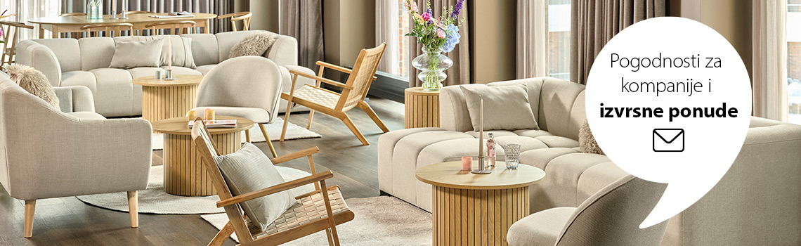 Lobby i lounge prostor s ALLESE kaučem, THORUP i VADEHAVET foteljama