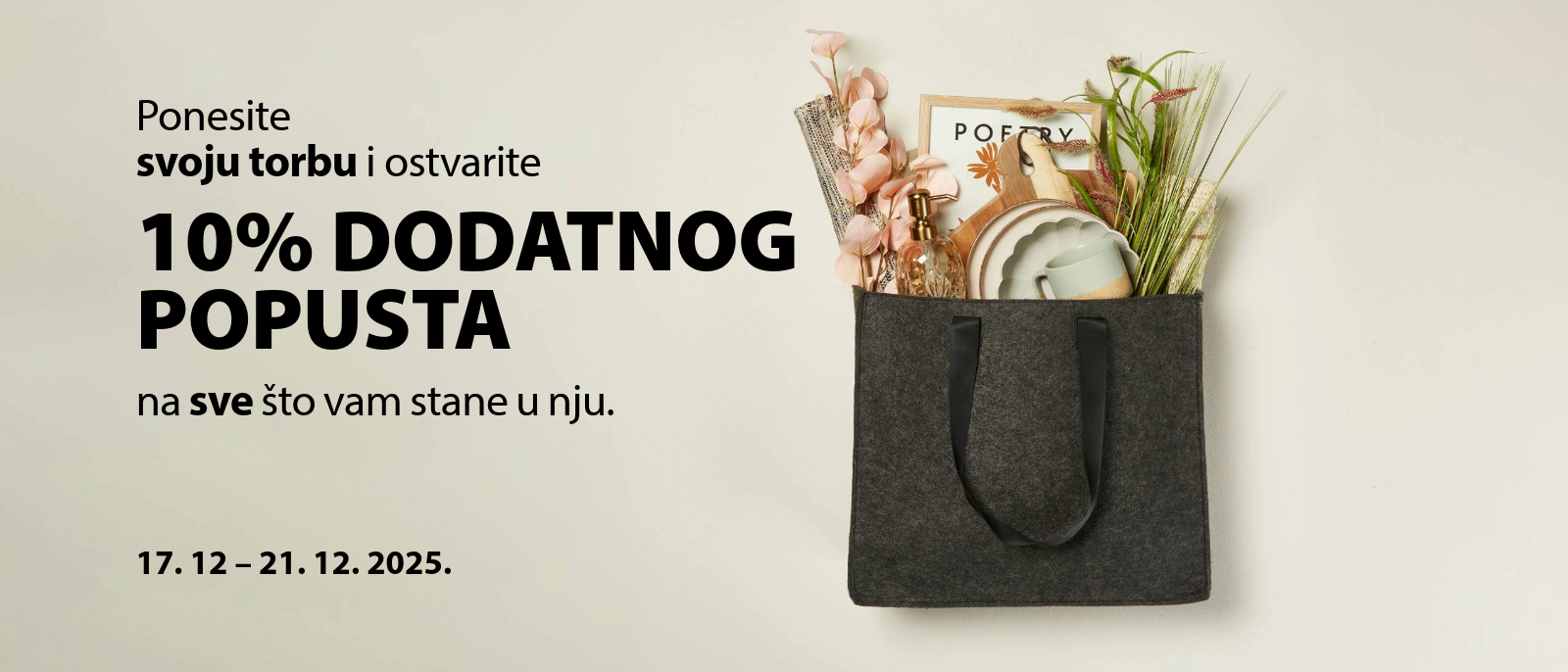 Ponesite svoju torbu i ostvarite popust