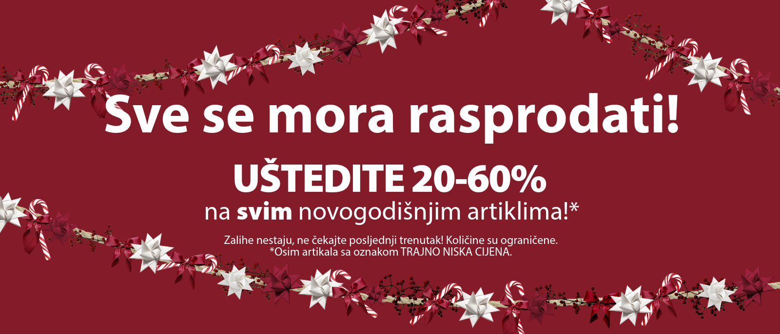 Rasprodaja novogodišnjih artikala