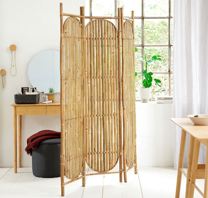 Paravan od bambusa služi za razdvajanje prostorija